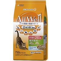 【1ケース】【お取り寄せ対象品】オールウェル キャット ドライ 室内猫 贅沢素材 フィッシュ(750g)[オールウェル(AllWell)] *9個