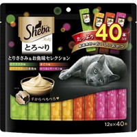 【1ケース】【お取り寄せ対象品】シーバ とろ〜り メルティ とりささみ＆お魚味セレクション(12g*40本入)[シーバ(Sheba)] *12個