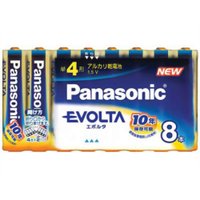 ◆10個セット/Panasonic パナソニック  アルカリ乾電池 EVOLTA エボルタ 単4形 8本 LR03EJ/8SW [EVOLTA(エボルタ)]