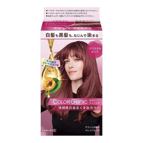 ◆10個セット/カラージェニック ミルキーヘアカラー P01 クリスタルピンク（チラッと白髪用）(1セット(50g+100mL+15g))