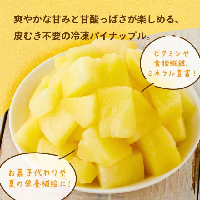 パイナップル 10kg (500g×20袋) 冷凍フルーツ 冷凍 砂糖不使用 添加物不使用 カット済 業務用 スムージー トロピカルフルーツ カットパイン パイン 送料無料_1