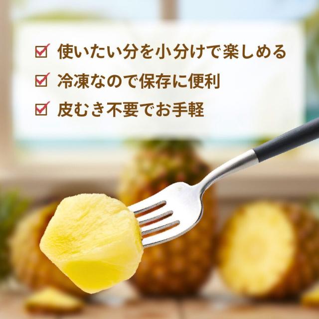 パイナップル 10kg (500g×20袋) 冷凍フルーツ 冷凍 砂糖不使用 添加物不使用 カット済 業務用 スムージー トロピカルフルーツ カットパイン パイン 送料無料_3
