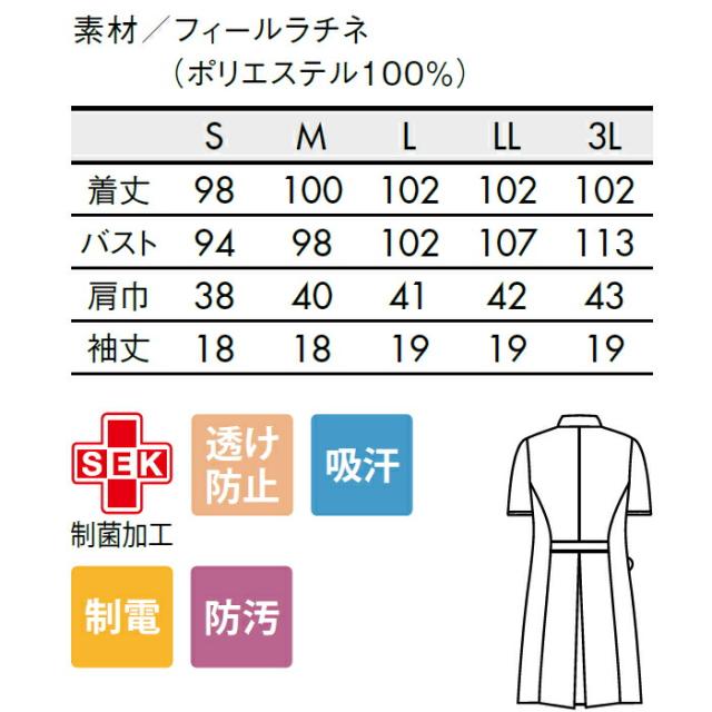 看護師 白衣 ローラ アシュレイ ワンピース ナース レディース 医療 おしゃれ LW401_6