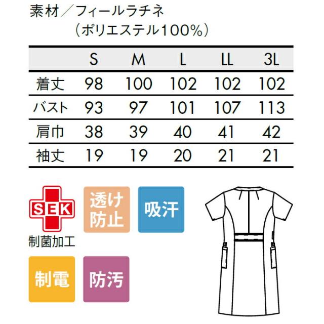 看護師 白衣 ローラ アシュレイ ワンピース ナース服 レディース 医療用 エステ ユニフォーム 介護士 おしゃれ LW411_6