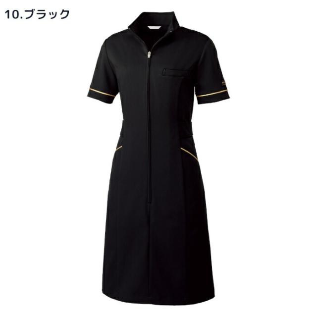 エステユニフォーム ワンピース michel klein ミッシェル クラン 白衣 制服 MK-0021 おしゃれ 大きいサイズ_1