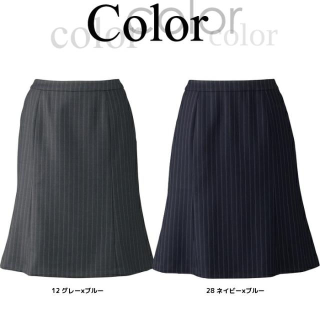 事務服 レディース スカート AS2282 マーメイドスカート ストライプ 長袖 アウトラスト ストレッチ Progress|マーメイド スーツ オフィス 医療 事務 制服 ユニホーム ユニフォーム 仕事着 会社