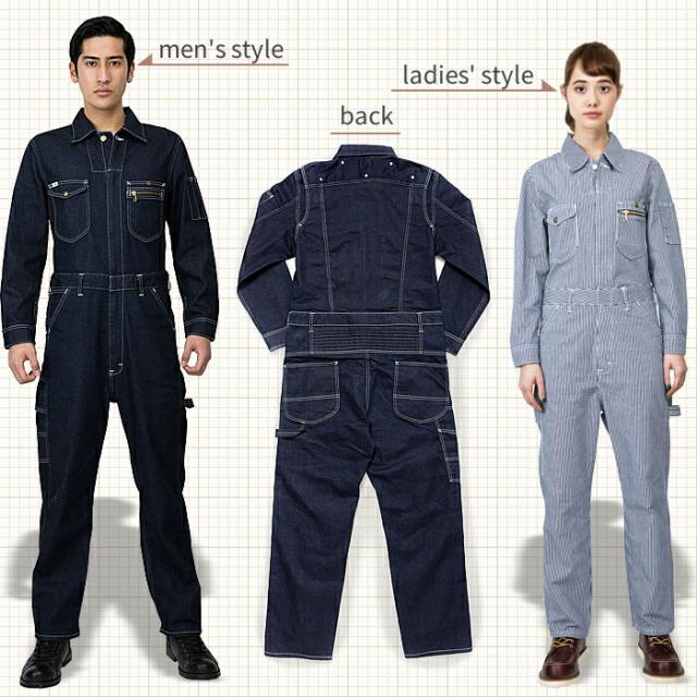 Lee つなぎ デニム ストレッチ おしゃれ 男性用 女性用 作業用 ユニフォーム 作業着 作業服|メンズ 大きいサイズ レディース オールインワン ユニホーム 仕事着 つなぎ服 ツナギ リー デニム生地 男女兼用 農業_4