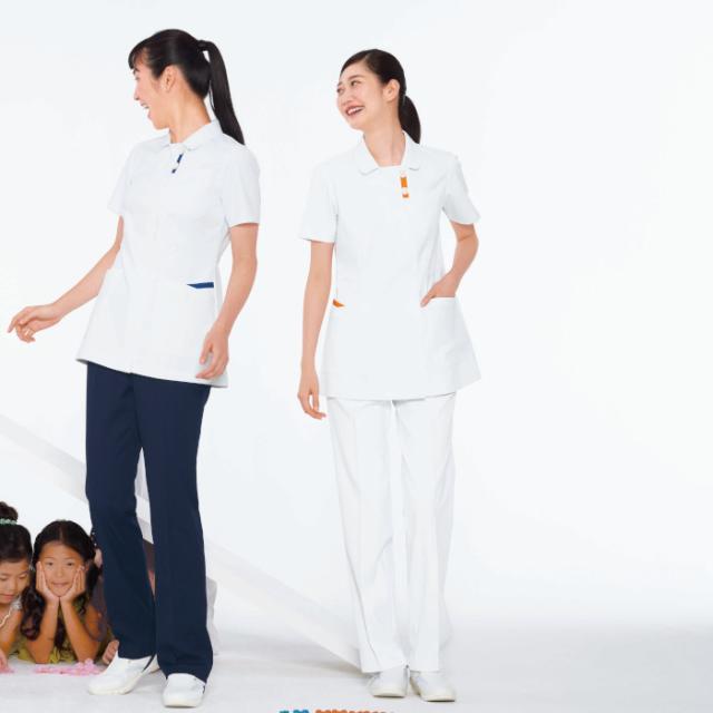 看護師 白衣 FT4532 チュニック ナガイレーベン 女性用 ナース服 | レディース ナース 看護 介護 介助 女性 大きいサイズ 前開き 病院 クリニック 医院 マッサージ 鍼灸 整骨 整体 接骨_2
