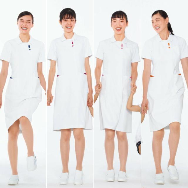 看護師 白衣 ワンピース 医療用 ナース服 かわいい おしゃれ ナガイレーベン FT4537 大きいサイズ_1