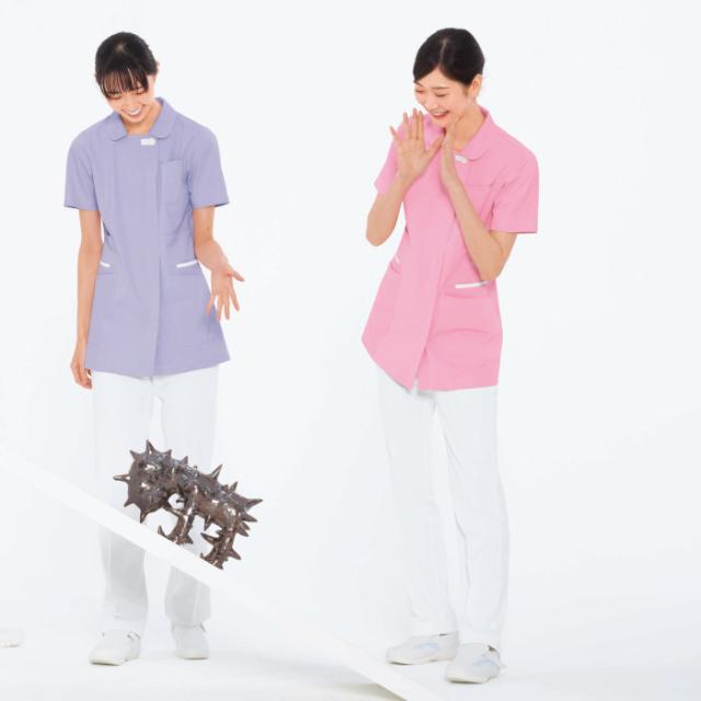 看護師 白衣 LX4012 チュニック ナガイレーベン 女性用 ナース服 襟付き | レディース 女性 大きいサイズ 整体 介護 ナース 前開き 看護 病院 医療用 介護服 おしゃれ 制服 看護服 医療 服 かわいい_2