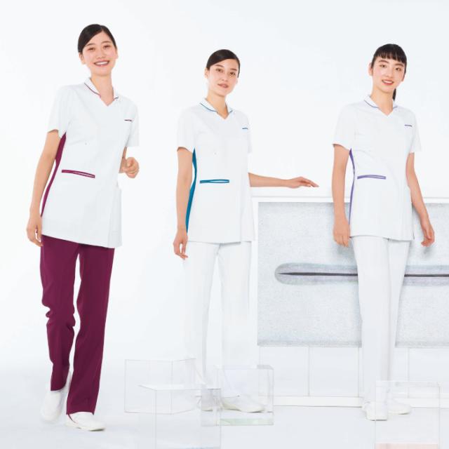 看護師 白衣 スクラブ 医療用 LX4072 メディカルウェア ナガイレーベン 女性用スクラブ 襟付き スクラブ白衣|レディース 女性 大きいサイズ 整体 介護 ナース服 医療用 女性用 介護服 おしゃれ 介護士 制服_1