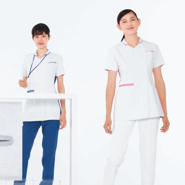 看護師 白衣 スクラブ 医療用 LX4072 メディカルウェア ナガイレーベン 女性用スクラブ 襟付き スクラブ白衣|レディース 女性 大きいサイズ 整体 介護 ナース服 医療用 女性用 介護服 おしゃれ 介護士 制服_2