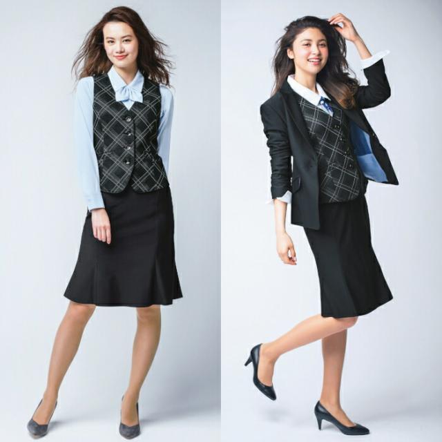 スカート ニット 事務服 | ストレッチ 伸縮 コンフォート ユニフォーム 制服 オフィス 事務制服 ビジネス 会社 OL 事務 ユニホーム 仕事着 事務員 オフィスユニフォーム オフィス制服 オフィスウェア レディス 女性