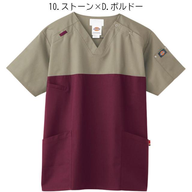 ディッキーズ スクラブ 白衣 医療用 上下セット おしゃれ フォーク 7040SC 5017SC Dickies 男女兼用 医師 介護 | ユニフォーム 半袖 レディース 女性 ナース服 女性用 医療 メンズ 男性 おしゃれ 介護服 綿 ポリ_6