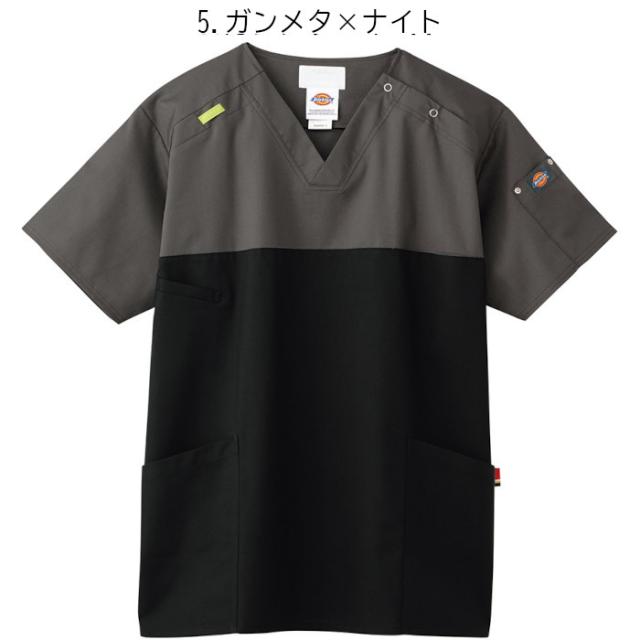 ディッキーズ スクラブ 白衣 医療用 上下セット おしゃれ フォーク 7040SC 5017SC Dickies 男女兼用 医師 介護 | ユニフォーム 半袖 レディース 女性 ナース服 女性用 医療 メンズ 男性 おしゃれ 介護服 綿 ポリ_4