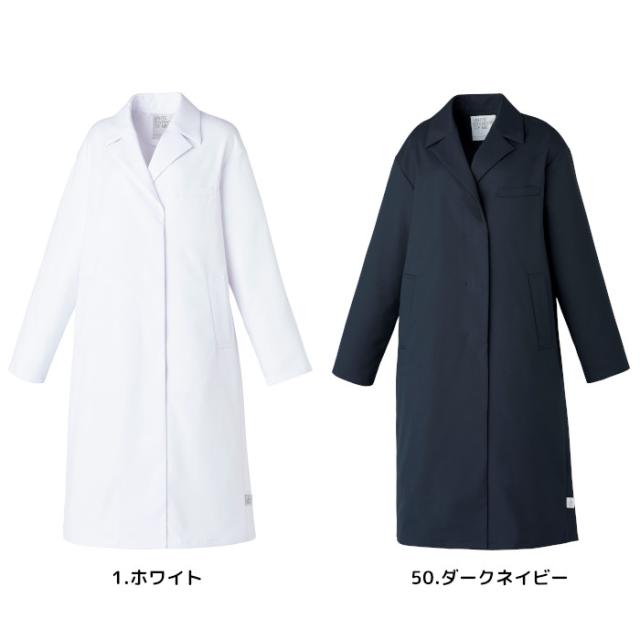 デザイナーズ ドクターコート 白衣 レディース 女性 ストレッチ 制電 メディカル 医療 おしゃれ クリニック エステ 薬剤師 ユナイト DOM-0009_4