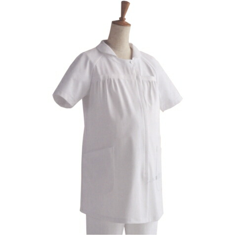 マタニティ 白衣 チュニック ナース服 FOLK 8001FK | ユニフォーム 医師 おしゃれ 制服 医療 大きいサイズ ナース 看護師