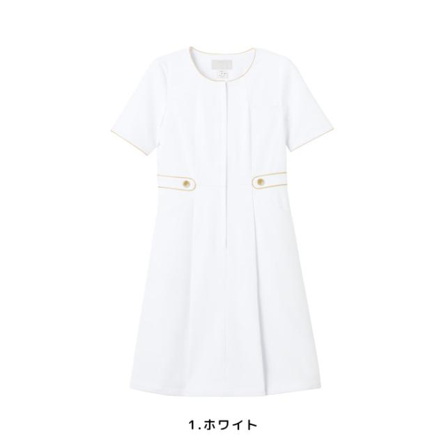 ワンピース エステ ユニフォーム 美容クリニック 審美歯科 受付 白衣 女性 着やすい 3025SC_5
