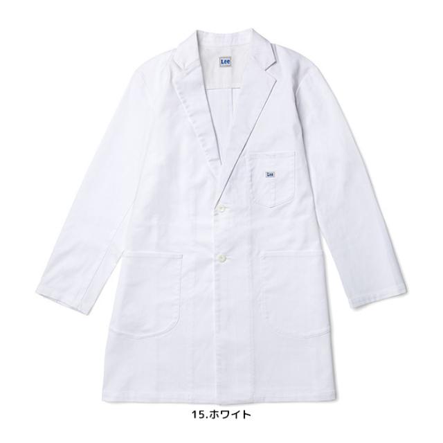 白衣 Lee リー メンズ ドクターコート ストレッチ 診察衣 おしゃれ かっこいい ユニフォーム 病院 制服 介護士 ユニホーム 医師 大きいサイズ 看護師 医療 介護服 クリニック メディカル_3