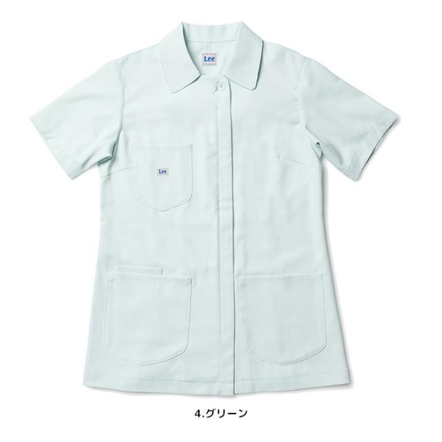 白衣 Lee リー レディース ジャケット 女性 ストレッチ おしゃれ かわいい ユニフォーム 病院 制服 介護士 ユニホーム 医師 大きいサイズ 看護師 医療 介護服 クリニック メディカル_2
