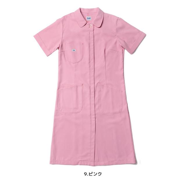 白衣 Lee リー レディース ワンピース 女性 ストレッチ おしゃれ かわいい ユニフォーム 病院 制服 介護士 ユニホーム 医師 大きいサイズ 看護師 医療 介護服 クリニック メディカル_3