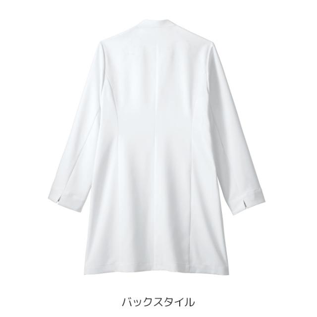 ローラ アシュレイ ドクターコート 白衣 レディース ノーカラー 診察衣 研究衣 実験衣 医療 おしゃれ LW104_6