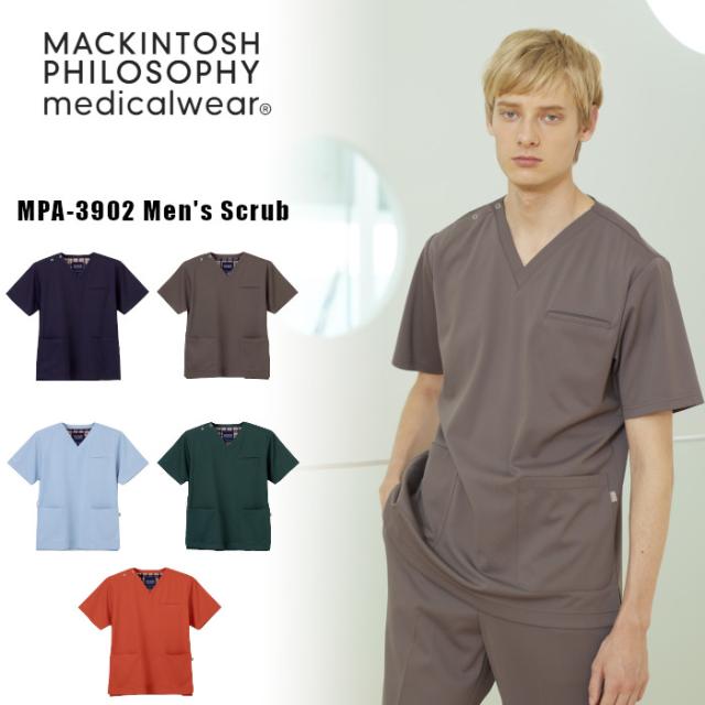 マッキントッシュ フィロソフィー スクラブ メンズ 男性 ブランド 医療用 白衣 看護師 介護士 ナガイレーベン おしゃれ かっこいい メディカル MPA3902