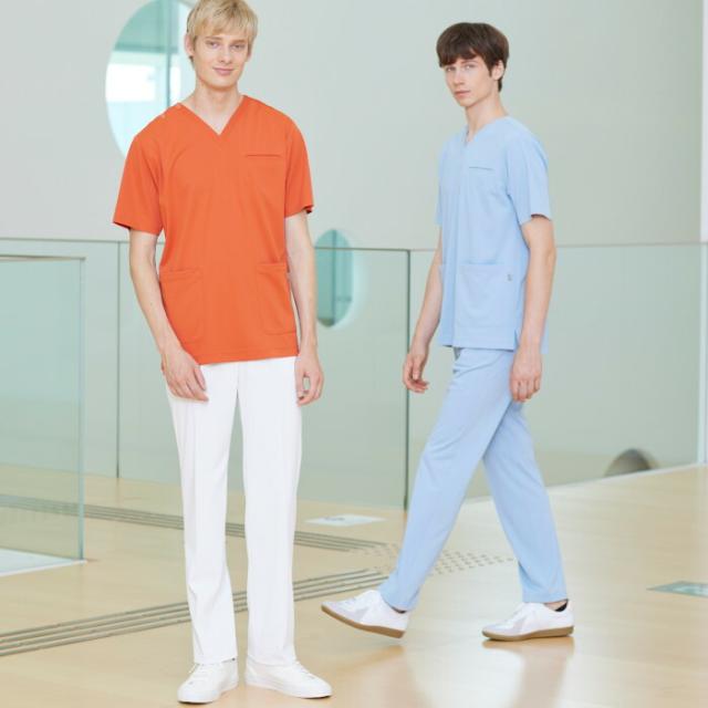 マッキントッシュ フィロソフィー スクラブ メンズ 男性 ブランド 医療用 白衣 看護師 介護士 ナガイレーベン おしゃれ かっこいい メディカル MPA3902_2