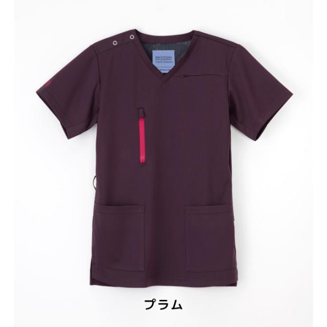 マッキントッシュ フィロソフィー スクラブ 前開き ファスナー 男女兼用 ブランド 医療用 白衣 看護師 介護士 ナガイレーベン おしゃれ かっこいい メディカル MPA3932_5