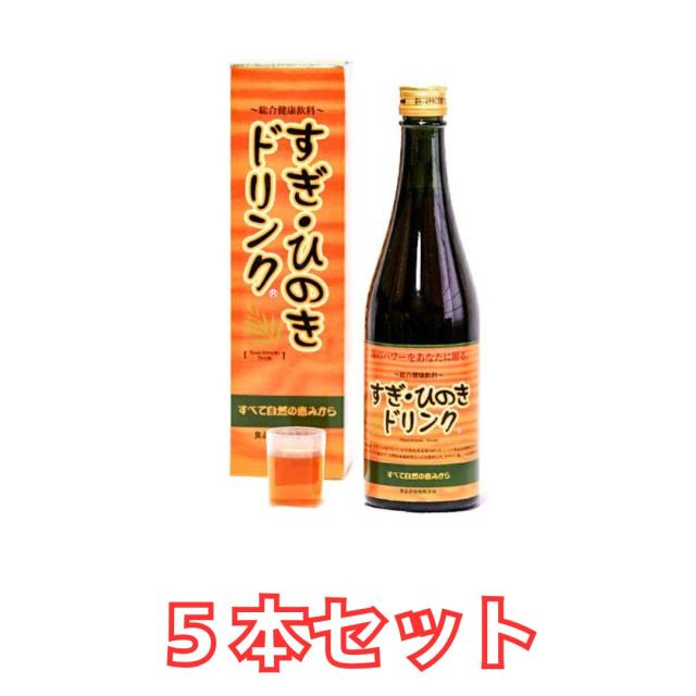 【5本セット】【カミナリヤ】すぎ・ひのきドリンク500ml ×5本