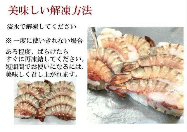 超特大天然えび シータイガー 1.8kg 約15尾 送料無料 海老 天然 ブラックタイガー 殻付きエビ 3/4サイズエビフライ 海老フライ_6