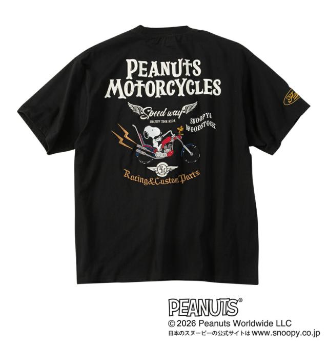 【新商品】FLAGSTAFF×PEANUTS 大きいサイズ メンズ スヌーピーコラボ半袖Tシャツ ブラック 3L 4L 5L 6L 8L 1012786535-2 9,148円