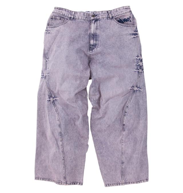 SEQUENZ 大きいサイズ メンズ ウォッシュドデニムパンツ ローズ  3L 4L 5L 6L 1012545340-3