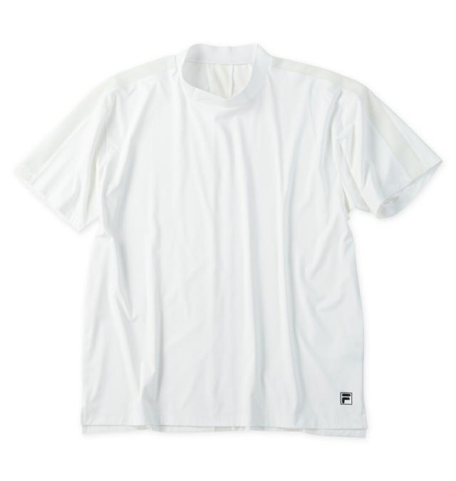 【新商品】FILA GOLF 大きいサイズ メンズ モックネック半袖シャツ ホワイト  3L 4L 5L 1012786240-1