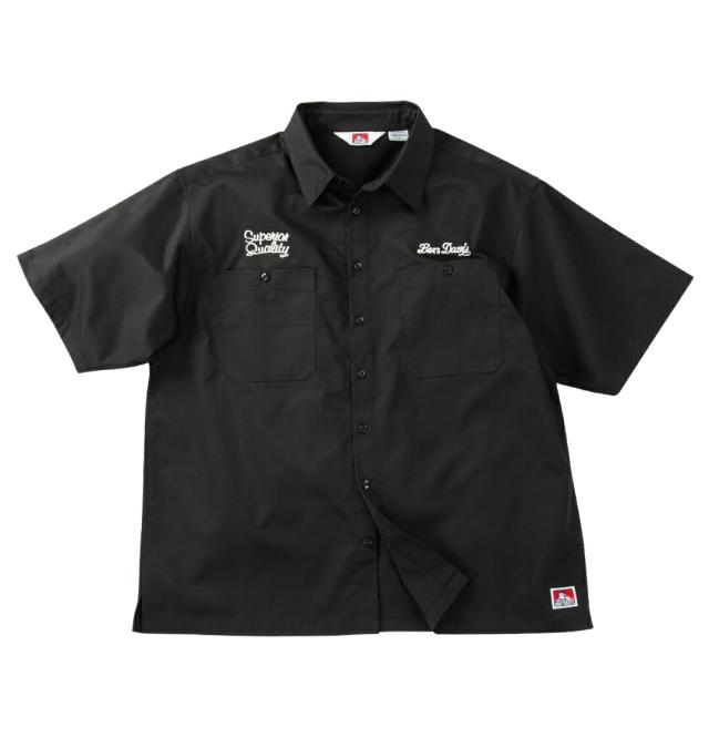 【新商品】BEN DAVIS 大きいサイズ メンズ レーサーレトロ刺繍ワーク半袖シャツ ブラック 3L 4L 5L 6L 1012776260-2_2