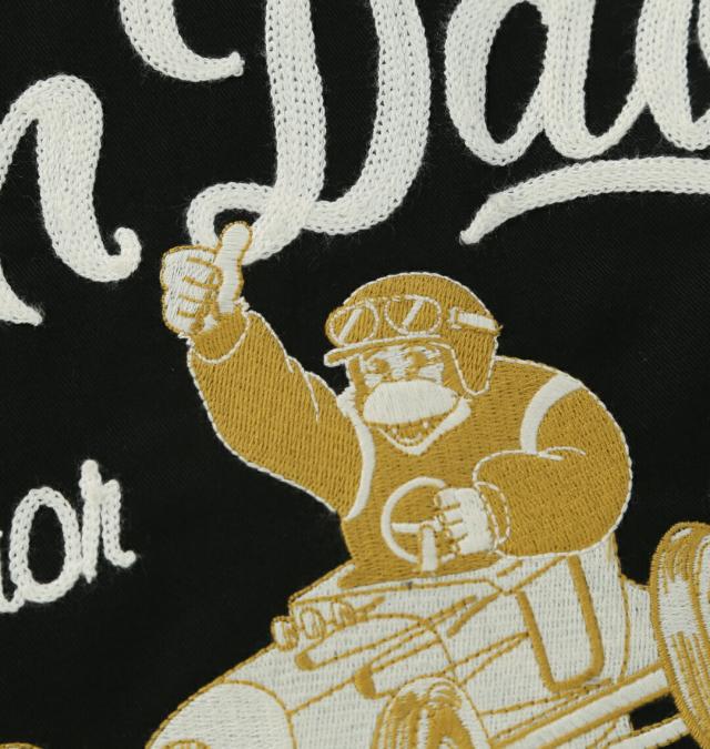 【新商品】BEN DAVIS 大きいサイズ メンズ レーサーレトロ刺繍ワーク半袖シャツ ブラック 3L 4L 5L 6L 1012776260-2_3