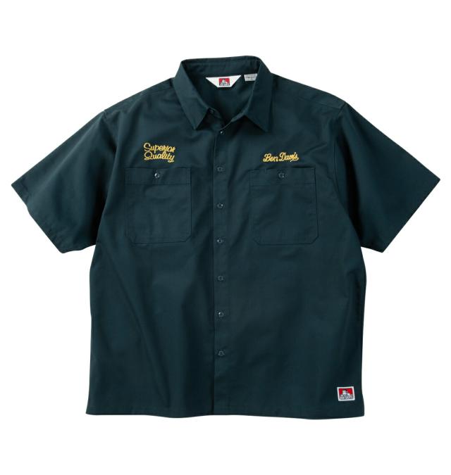 【新商品】BEN DAVIS 大きいサイズ メンズ レーサーレトロ刺繍ワーク半袖シャツ ダークグリーン 3L 4L 5L 6L 1012776260-3_2