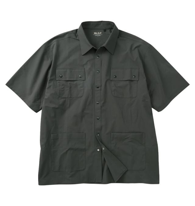 【新商品】Mc.S.P 大きいサイズ メンズ 半袖ユーティリティーシャツ グレー  3L 4L 5L 6L 7L 8L 1012776265-1