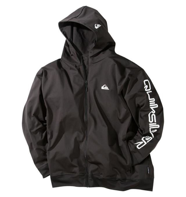 【新商品】Quiksilver 大きいサイズ メンズ OMNI MW長袖ラッシュガードジップパーカー ブラック 3L 4L 5L 6L 1012786265-2_1