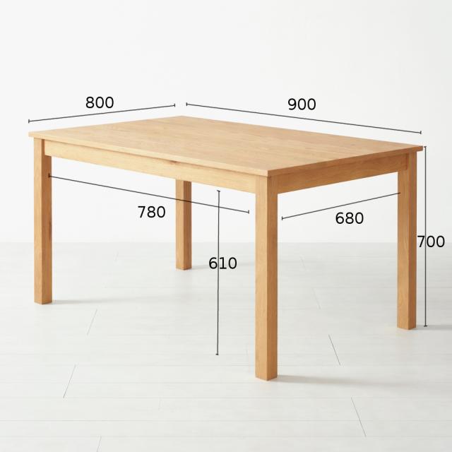 【90×80】【シンプルでスタンダードな飽きのこないデザイン】NO1テーブル 90 オーク 無垢材 国産 ダイニングテーブル 大川家具_5