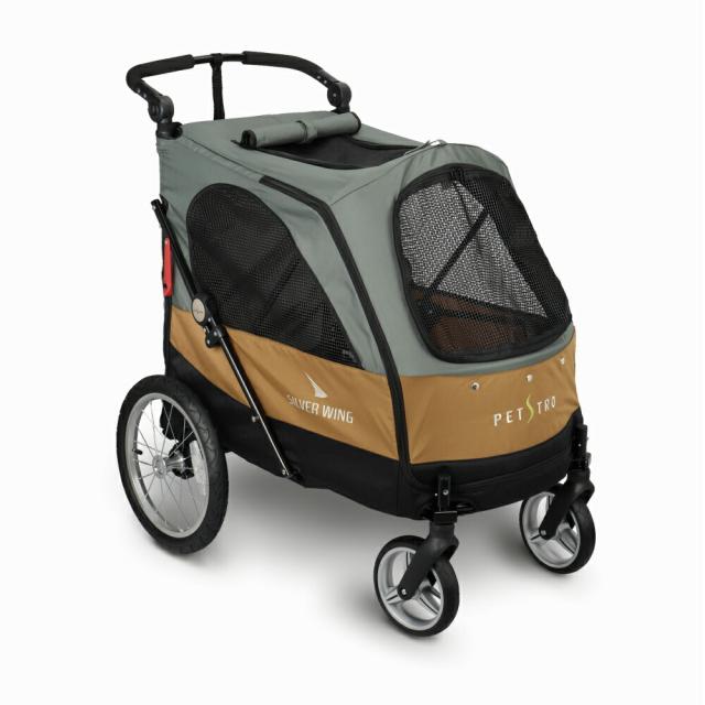 【ポイント5倍実施中】ファンタジー ワールド 【送料無料】 大型 4輪バギー シルバーウイング Silver Wing ブラウン 大型犬 多頭飼い ペット用 カート 55kgまで ブラウン
