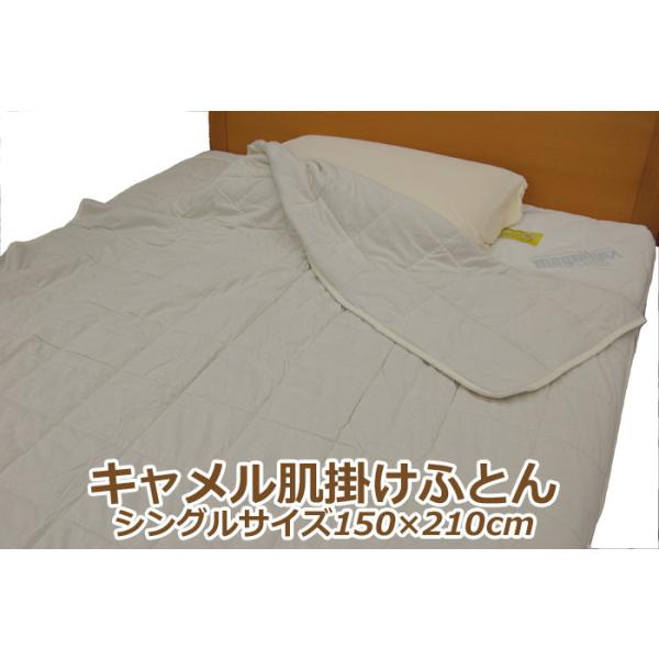 キャメル肌掛けふとん　シングル　オーガニックコットン生地　フタコブラクダ　天然素材１００％　肌ふとん　ケット_9