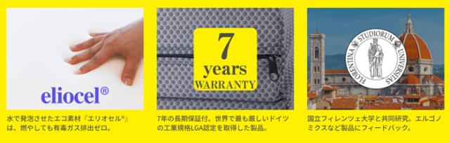 マットレス マニフレックス サステナブルウィング 　シングル　正規販売店 安心の7年保証　 三つ折り 折りたたみ 高反発マットレス イタリア製 サスティナブル ＳＤＧｓ　イタリア　高反発マットレス_10