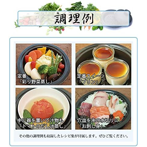 美濃焼の蒸し器 Slish（スリッシュ） (蒸し煮 黒)_4