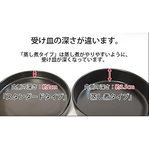 美濃焼の蒸し器 Slish（スリッシュ） (蒸し煮 黒)_1
