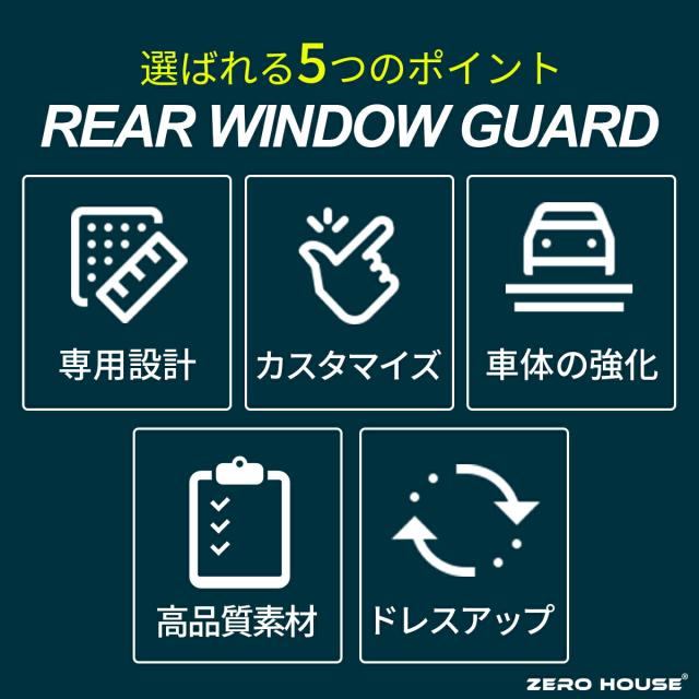 スズキ  キャリイ トラック キャリー 軽トラ 標準車 DA16T DA52T 荷台 窓 ガード 保護 荷台ガード リアウィンドウガード カスタム パーツ 外装 ブラック SUZUKI CARRY　（SUPER CARRY不可）_2