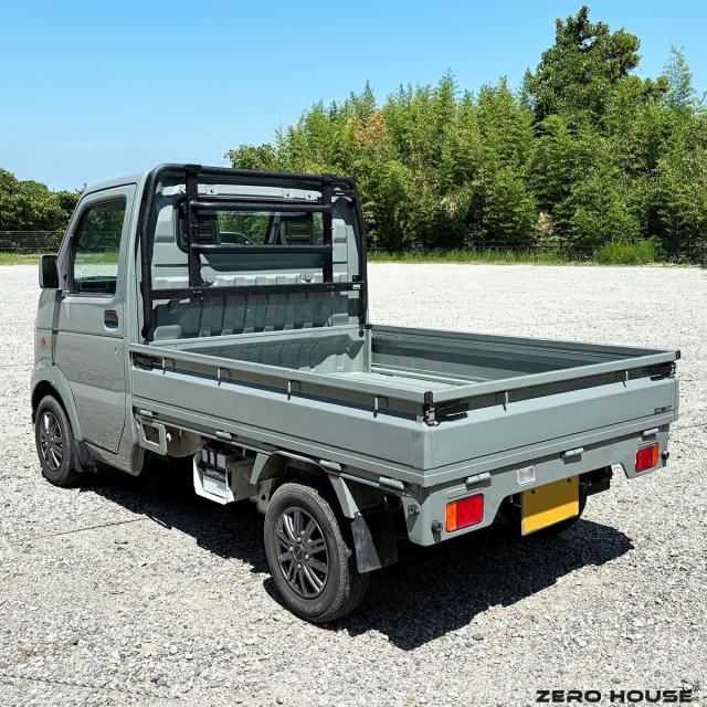 スズキ  キャリイ トラック キャリー 軽トラ 標準車 DA16T DA52T 荷台 窓 ガード 保護 荷台ガード リアウィンドウガード カスタム パーツ 外装 ブラック SUZUKI CARRY　（SUPER CARRY不可）_10