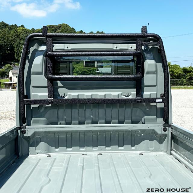 スズキ  キャリイ トラック キャリー 軽トラ 標準車 DA16T DA52T 荷台 窓 ガード 保護 荷台ガード リアウィンドウガード カスタム パーツ 外装 ブラック SUZUKI CARRY　（SUPER CARRY不可）_12