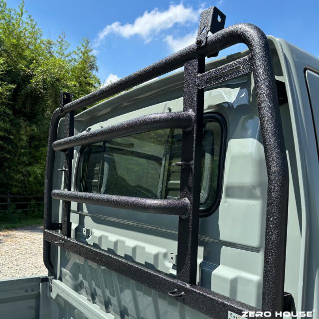 スズキ  キャリイ トラック キャリー 軽トラ 標準車 DA16T DA52T 荷台 窓 ガード 保護 荷台ガード リアウィンドウガード カスタム パーツ 外装 ブラック SUZUKI CARRY　（SUPER CARRY不可）_14