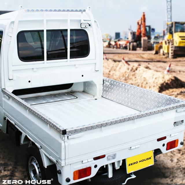 スズキ スーパーキャリィ スーパーキャリー DA16T 専用 あおりガード 鳥居ガード 荷台完全防御 フルガード 4点セット 現場仕様 荷台 補強 傷防止 軽トラ パーツ_13